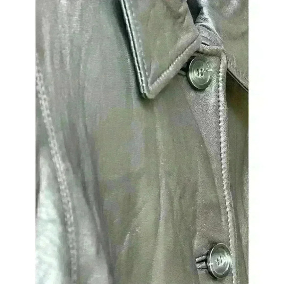 Colebrook & Co. Women’s Size Small Leather Coat Black Mid-Length - Picture 5 of 11